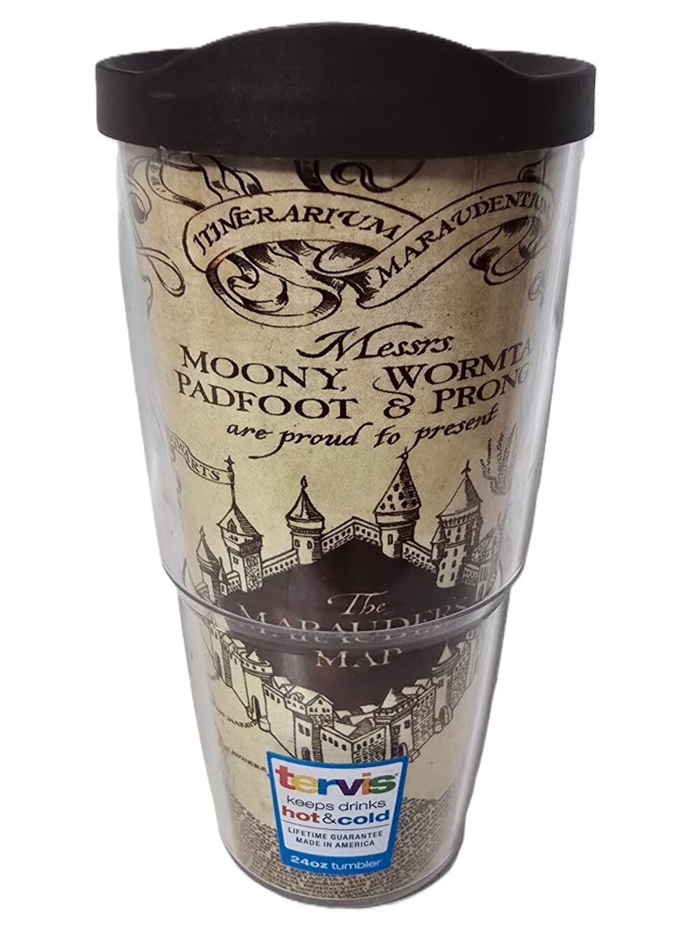 Tervis Marauder Map 24oz Tumbler w Lid Harry Potter Hot Cold Travel Cup Mug NEW